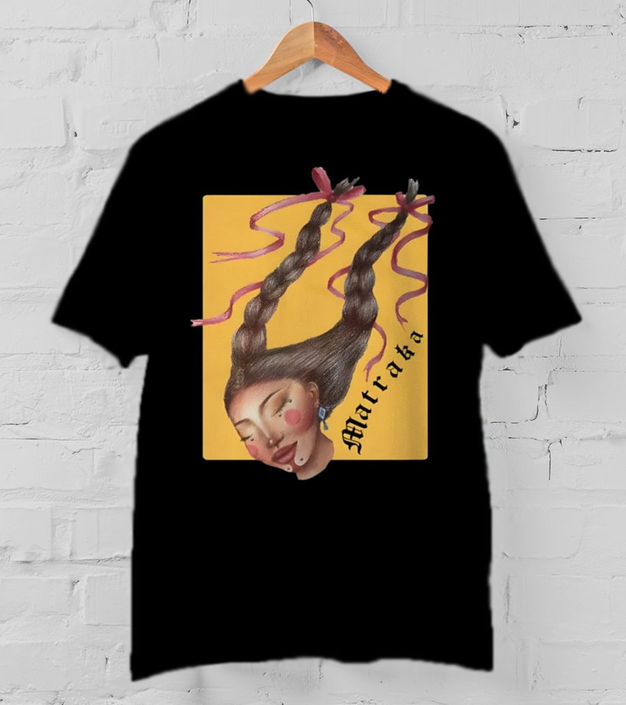 Matraka Braided Hair Art With Golden Background T-Shirt