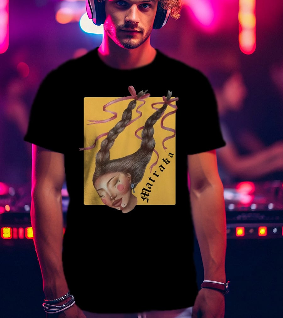 Matraka Braided Hair Art With Golden Background T-Shirt