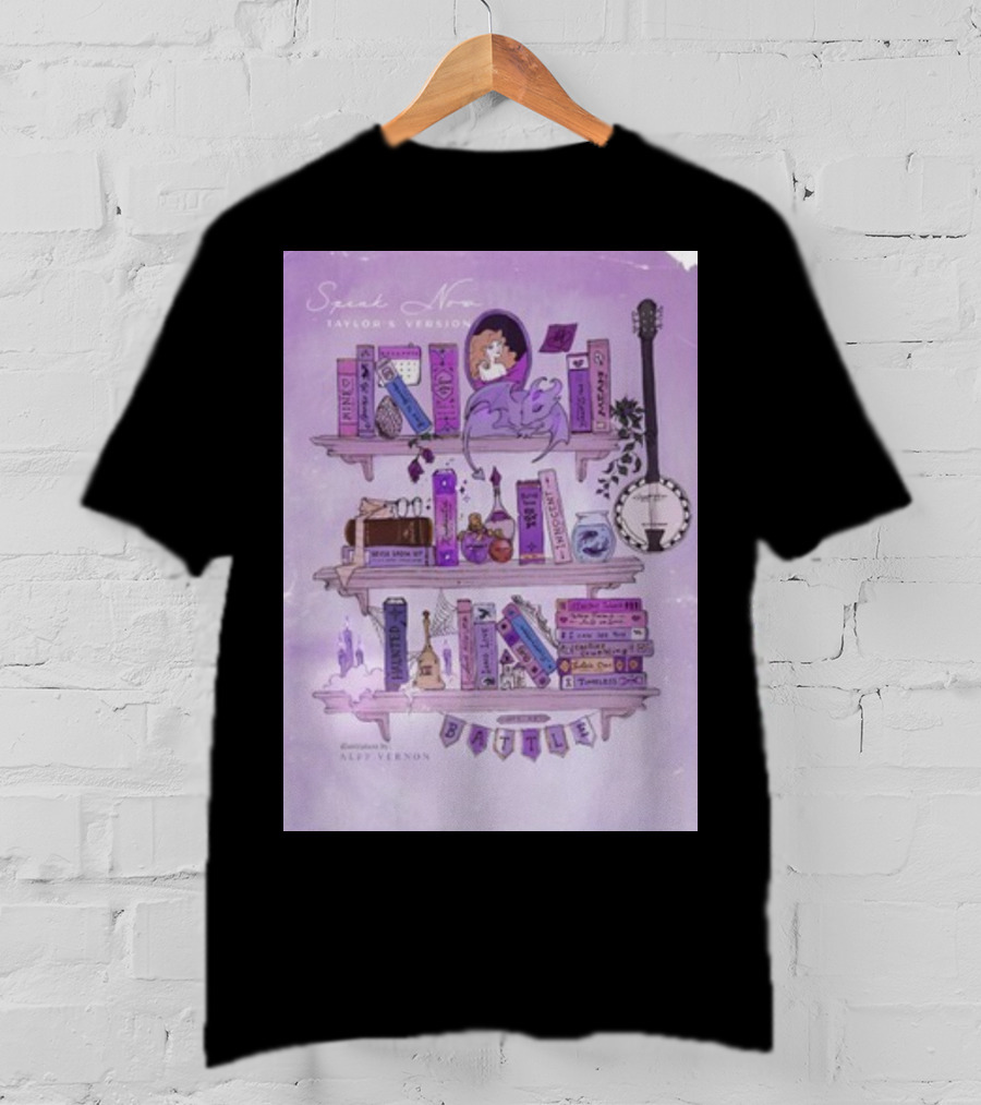 Bookshelf Of Speak Now Taylor's Version Illustrated By Alfie Vernon T-Shirt