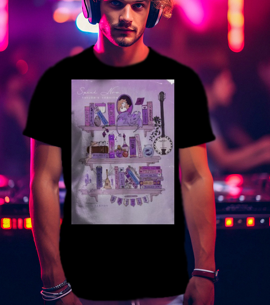 Bookshelf Of Speak Now Taylor's Version Illustrated By Alfie Vernon T-Shirt