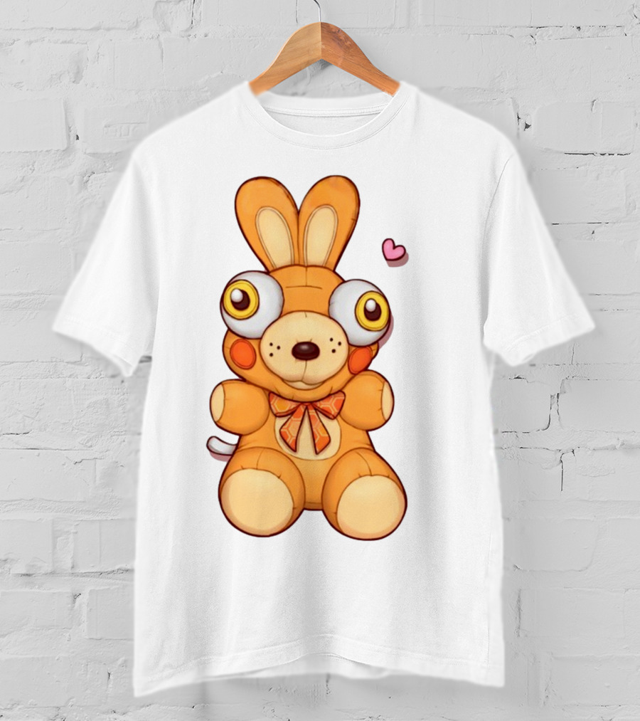 Bad Plushie Lover Quirky Bunny With Heart Eyes T-Shirt