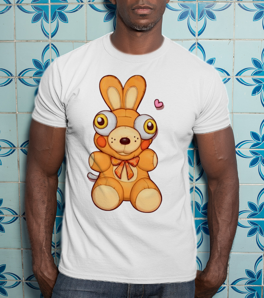 Bad Plushie Lover Quirky Bunny With Heart Eyes T-Shirt