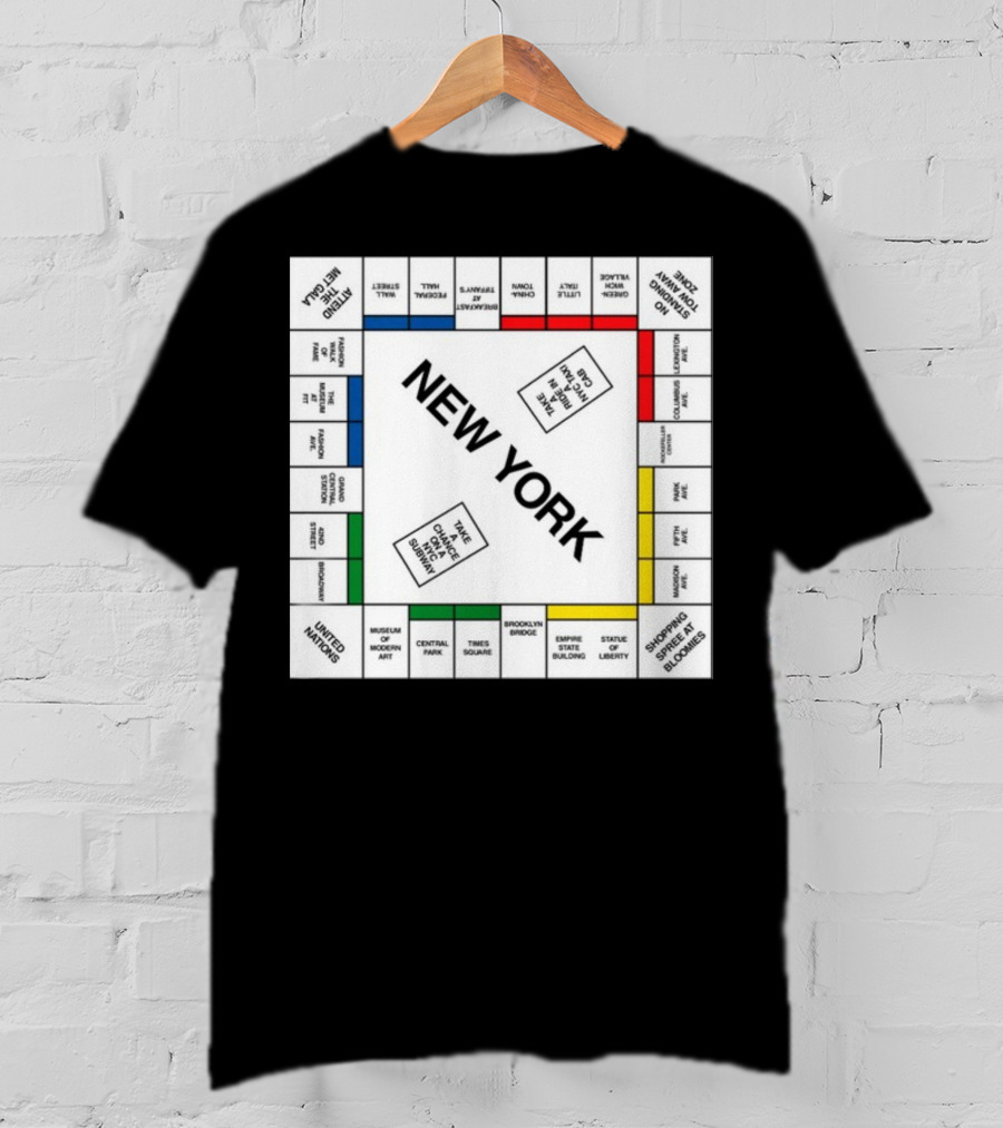 New York Monopoly Board Carrie Bradshaw Edition T-Shirt