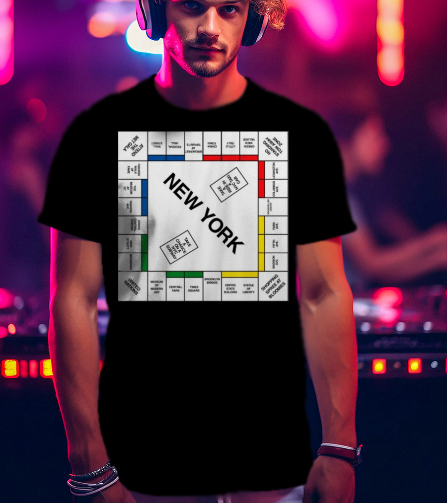 New York Monopoly Board Carrie Bradshaw Edition T-Shirt