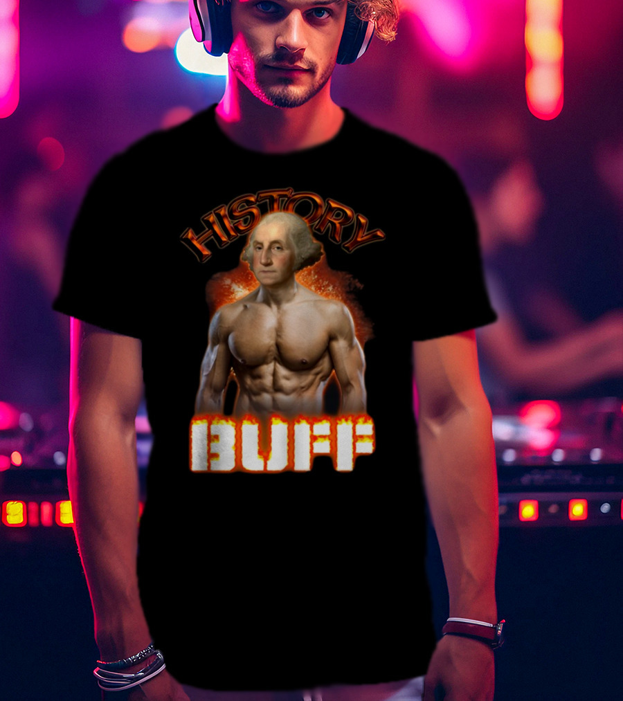 History Buff George Washington Bodybuilder T-Shirt