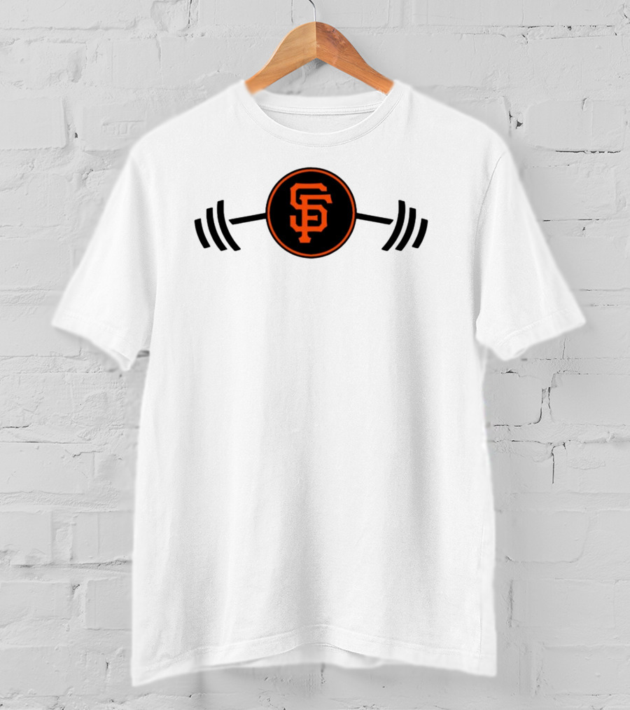 Mitch Haniger San Francisco Giants Barbell Logo Fitness T-Shirt
