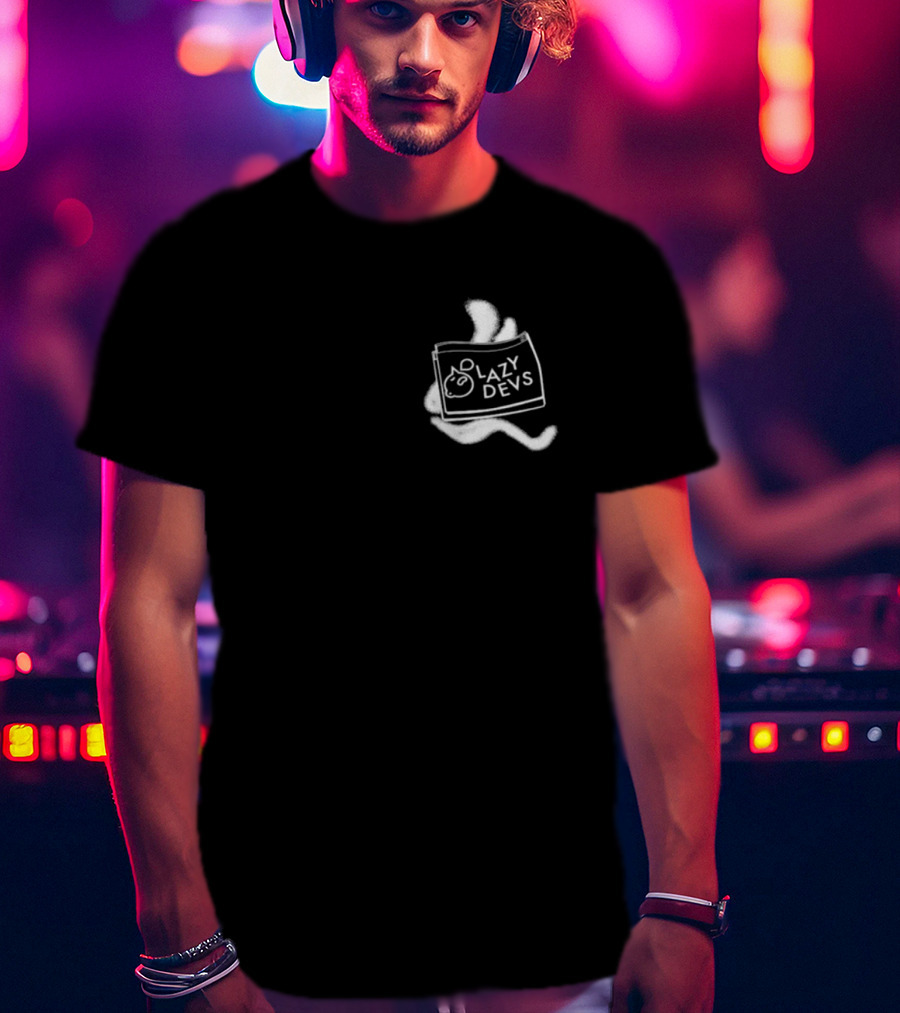 Lazy Devs Cozy Cat Pillow T-Shirt