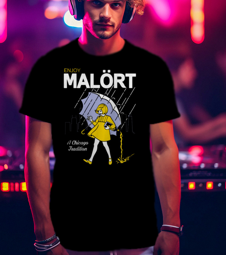 Enjoy Malört A Chicago Tradition Rainy City Street T-Shirt