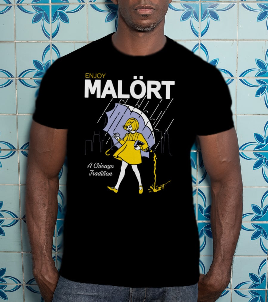 Enjoy Malört A Chicago Tradition Rainy City Street T-Shirt