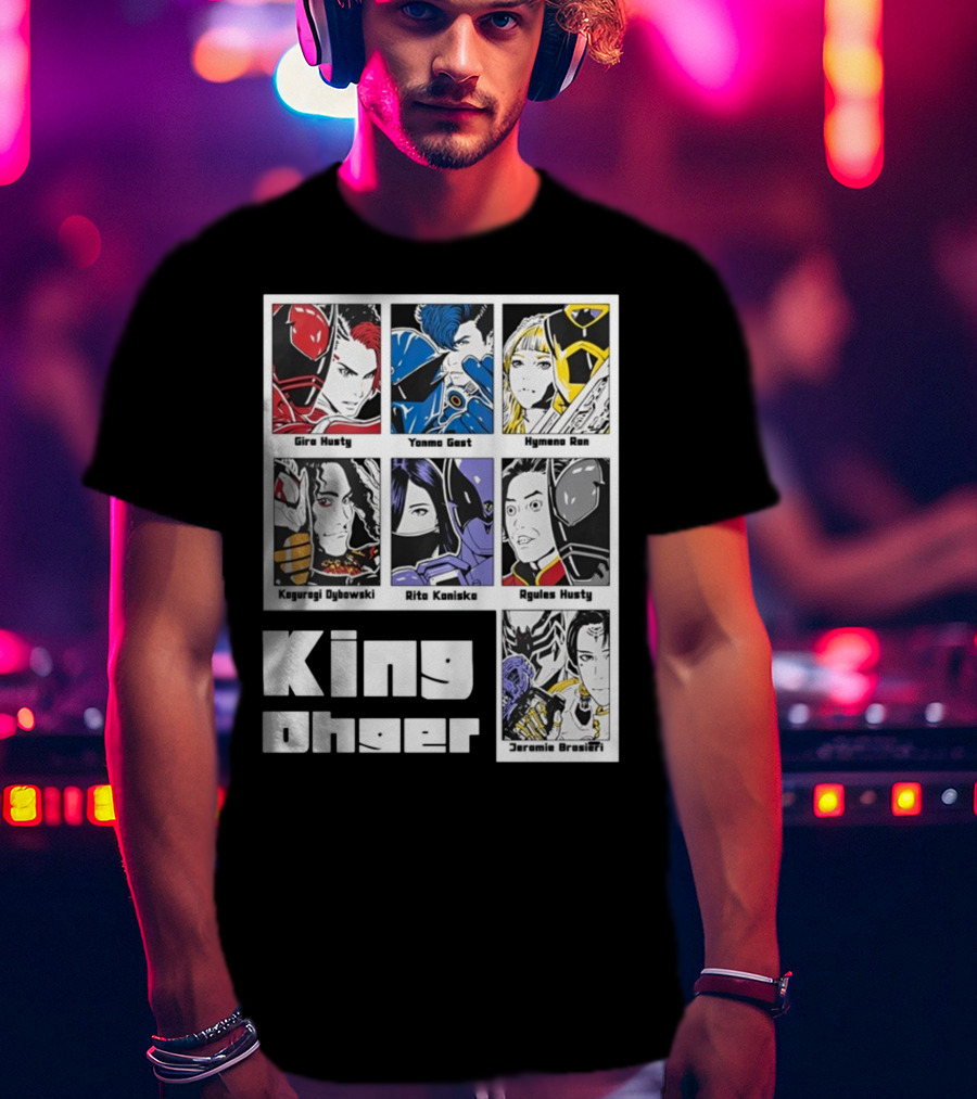 Kingohger Gira Husty Yanma Gast Hymeno Ran Kaguragi Dybowski Rita Kaniska Ryules Husty Jeramie Brasieri T-Shirt