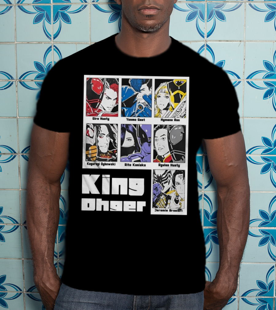 Kingohger Gira Husty Yanma Gast Hymeno Ran Kaguragi Dybowski Rita Kaniska Ryules Husty Jeramie Brasieri T-Shirt