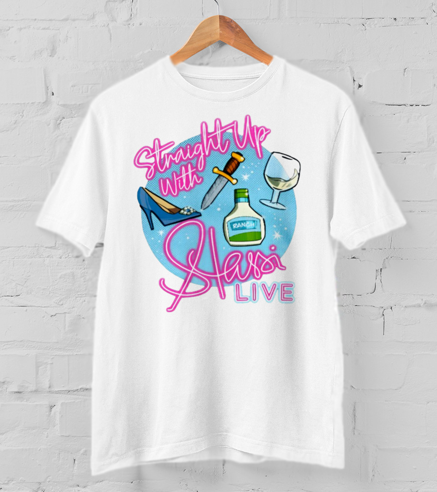 Straight Up With Stassi Live Knife Heel Ranch Wine T-Shirt