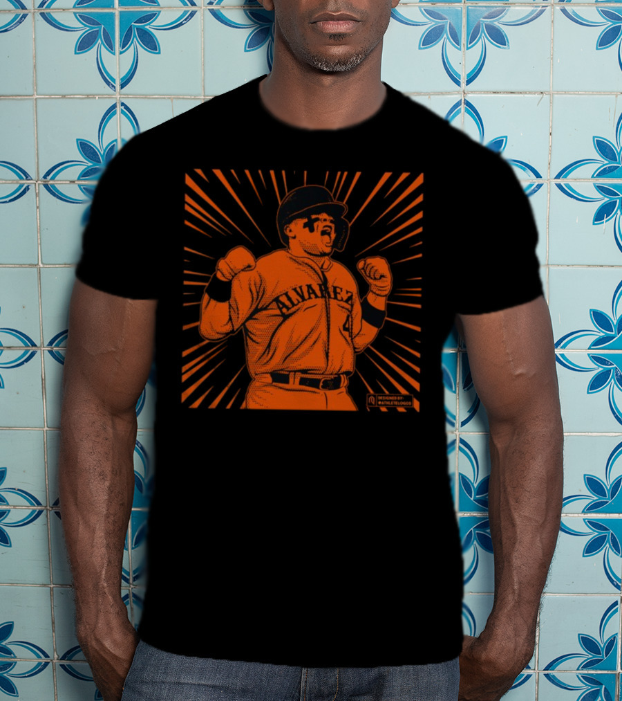 Athlete Logos Beast Alvarez Baseball Starburst T-Shirt