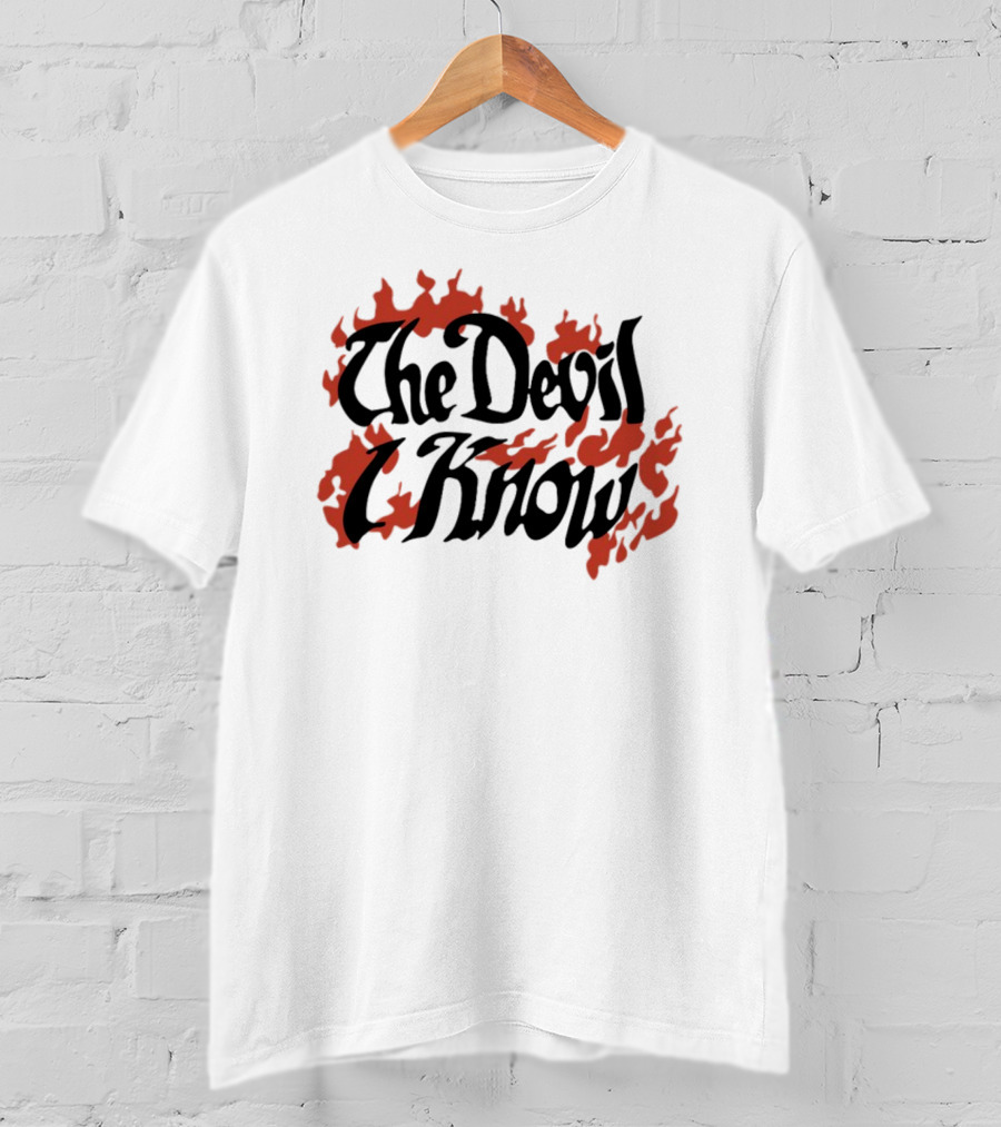 Suki Waterhouse Archive The Devil I Know Flaming Text T-Shirt