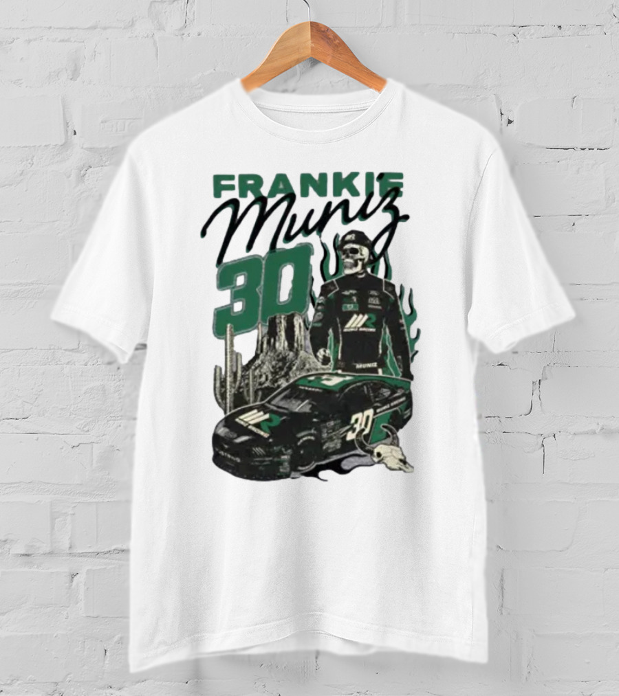 Frankie Muniz Racing Skeleton 30 Desert Car Cactus Skull T-Shirt