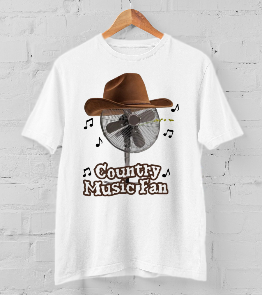 Country Music Fan Cowboy Hat With Musical Notes T-Shirt