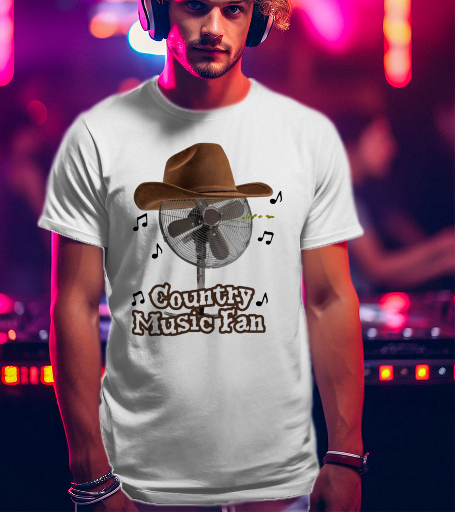 Country Music Fan Cowboy Hat With Musical Notes T-Shirt
