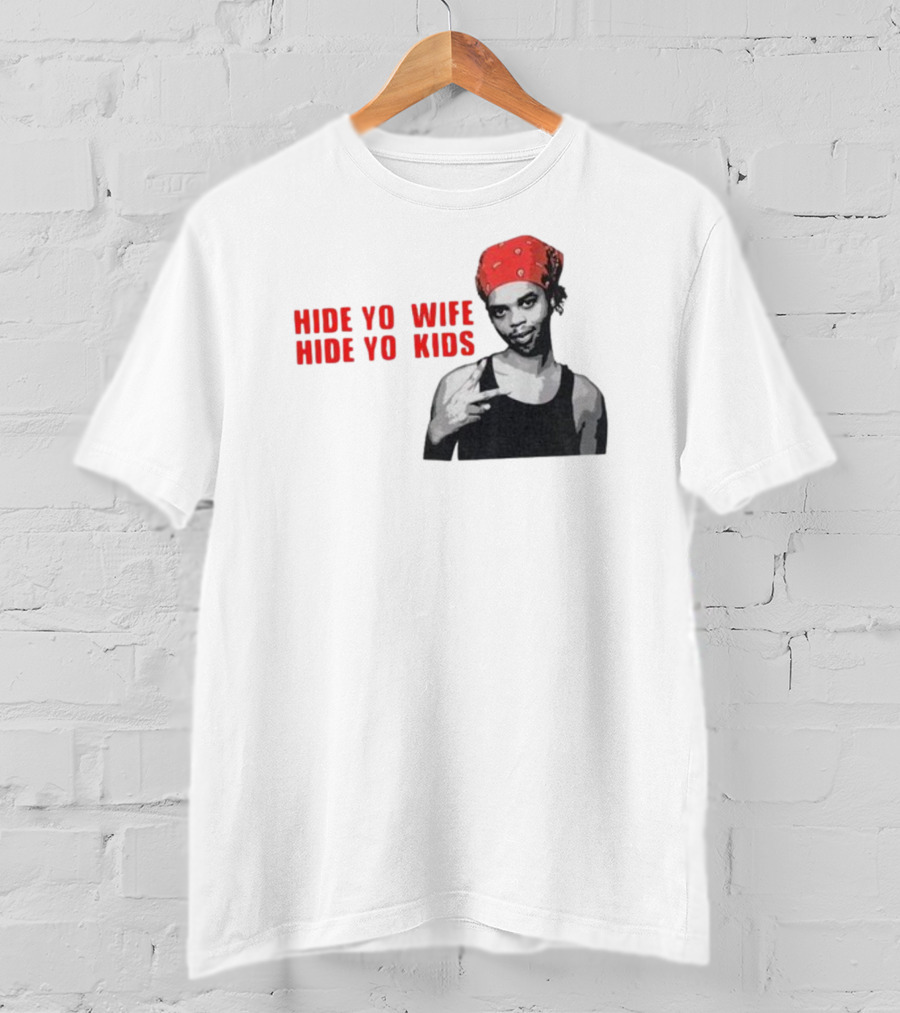 Hide Yo Wife Hide Yo Kids Viral Meme Red Bandana Image T-Shirt