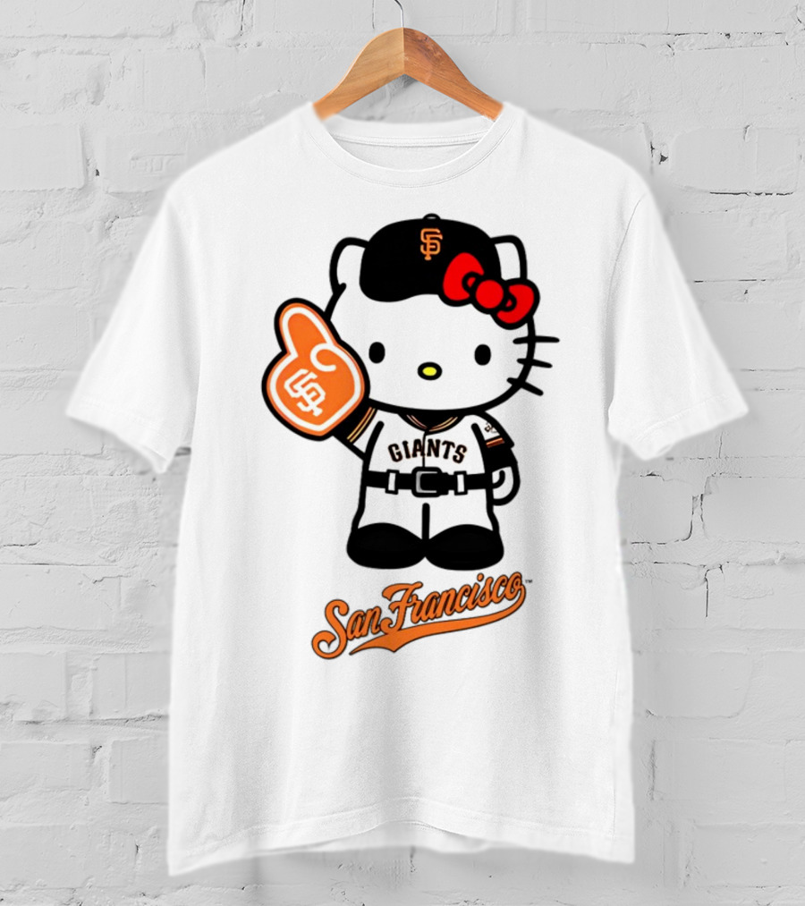 San Francisco Giants Hello Kitty Baseball Collaboration T-Shirt