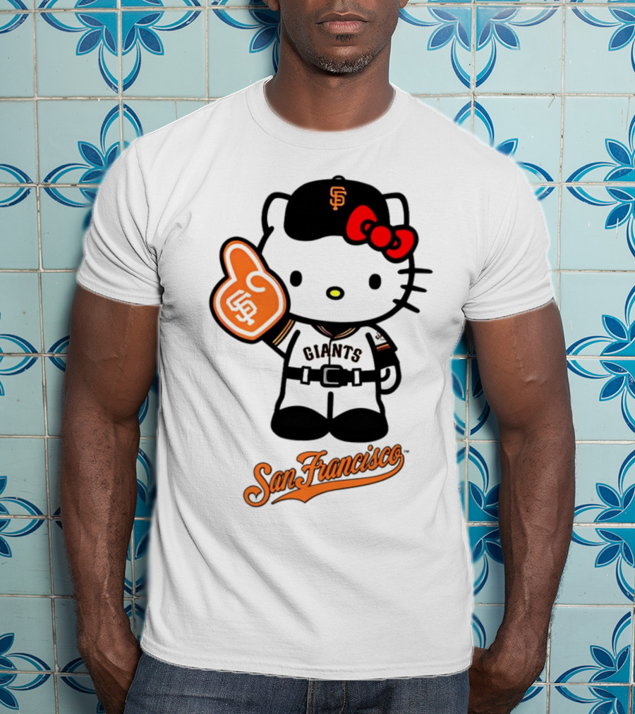 San Francisco Giants Hello Kitty Baseball Collaboration T-Shirt