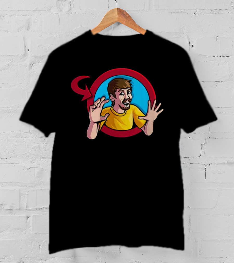 Skitzy Comms Closed Mistahbeeastred Character Circle T-Shirt