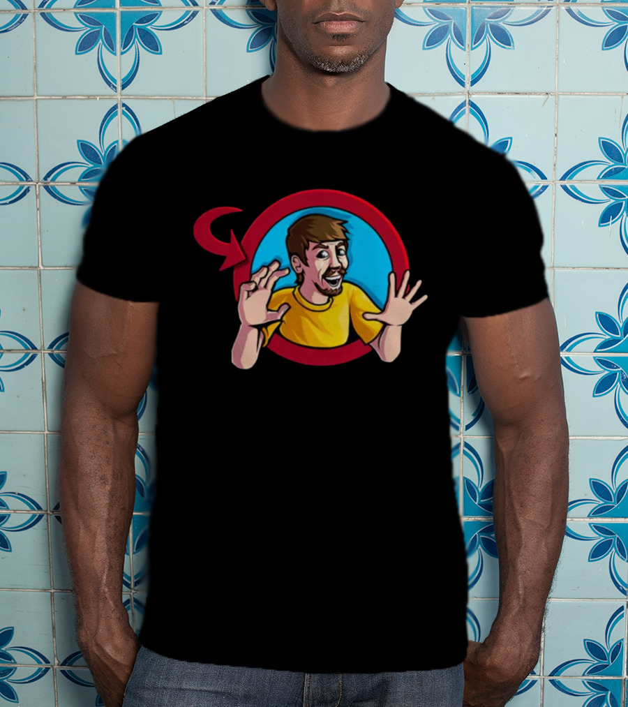 Skitzy Comms Closed Mistahbeeastred Character Circle T-Shirt