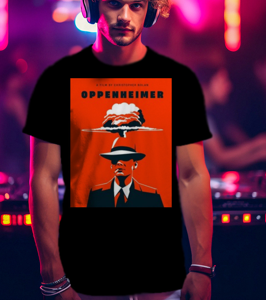 A Film By Christopher Nolan Oppenheimer Nuclear Explosion Iconic T-Shirt