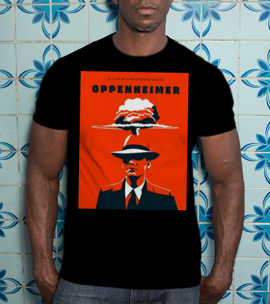 A Film By Christopher Nolan Oppenheimer Nuclear Explosion Iconic T-Shirt