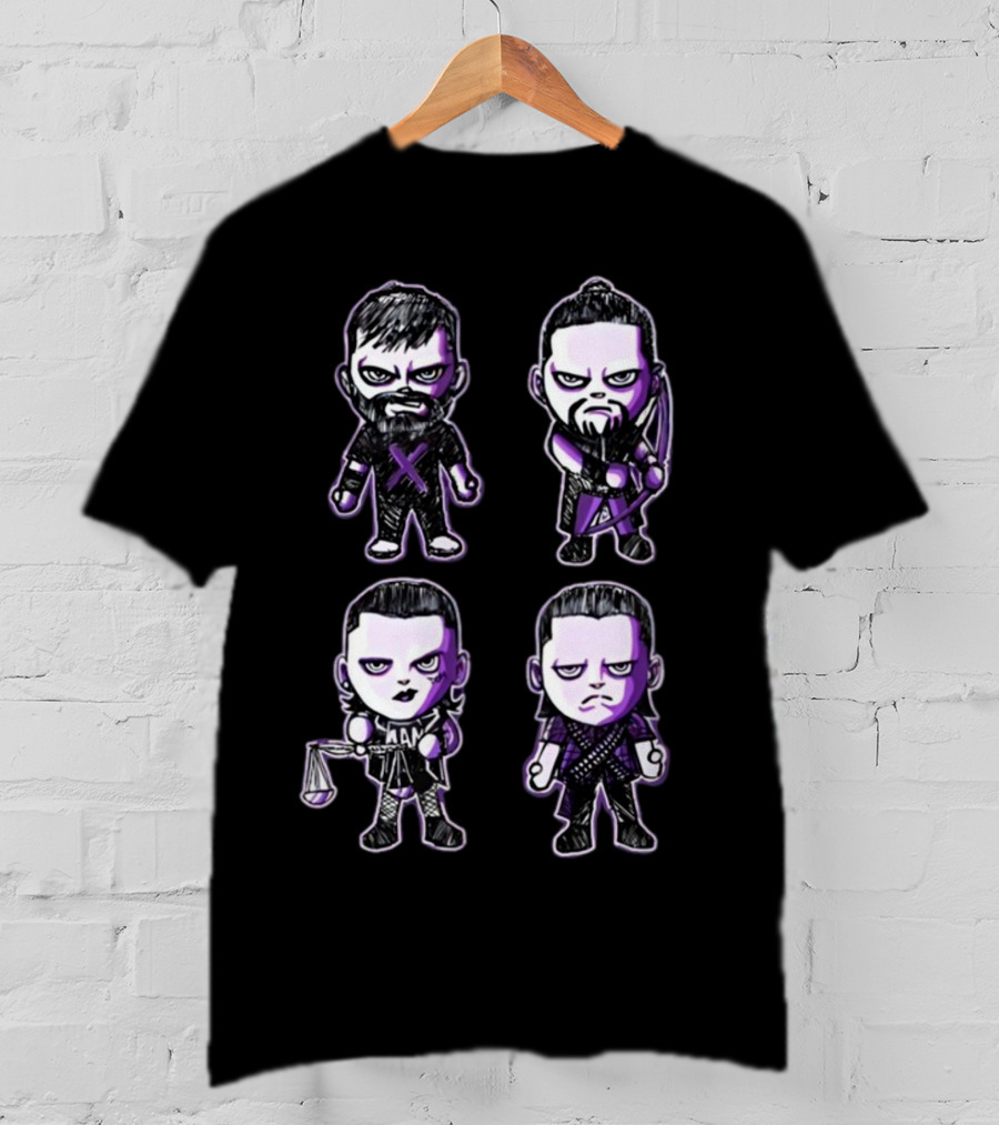 Finn Bálor The Judgment Day Purple Cartoon Characters T-Shirt