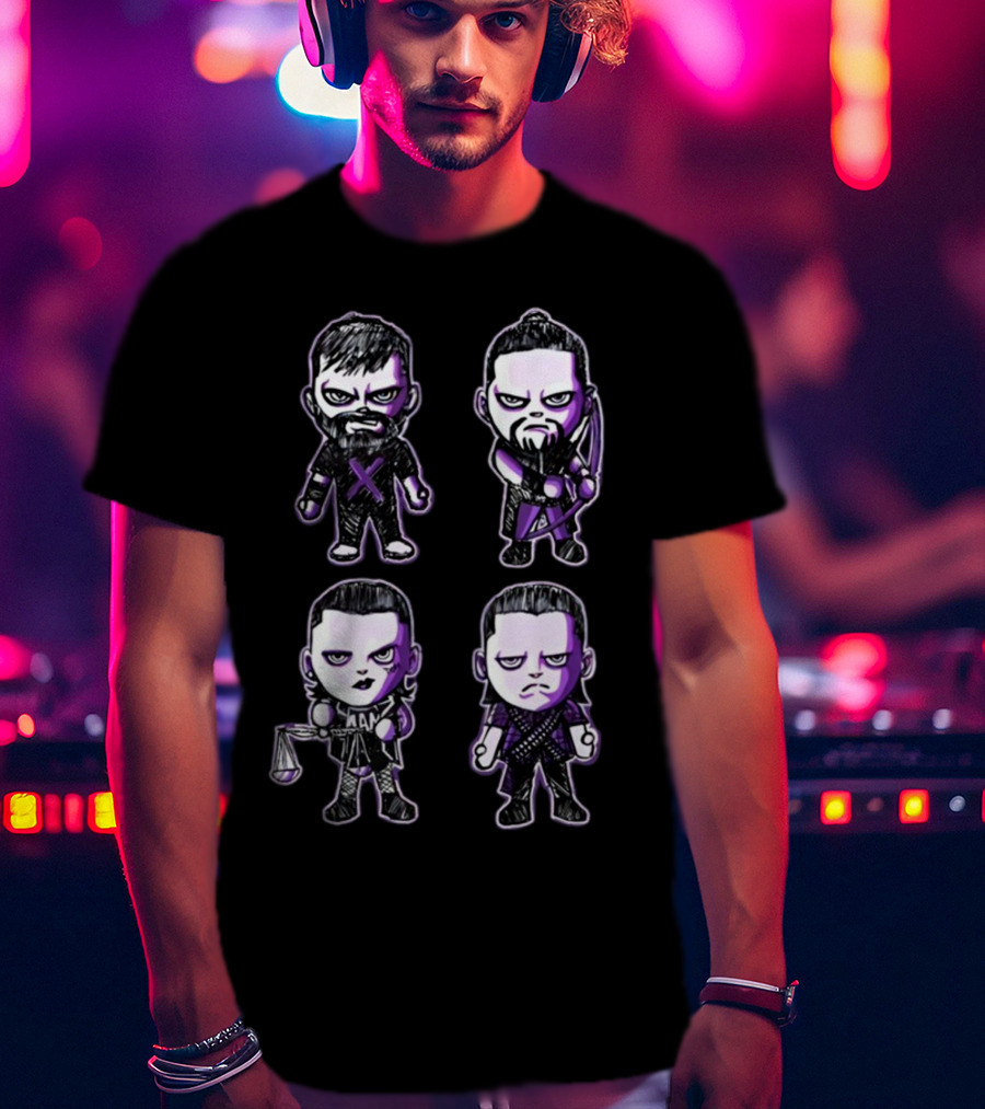 Finn Bálor The Judgment Day Purple Cartoon Characters T-Shirt