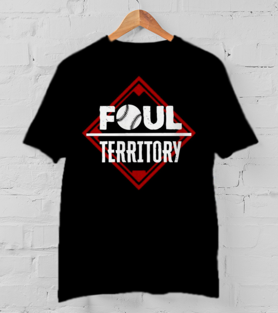 Foul Territory Baseball Diamond Red T-Shirt