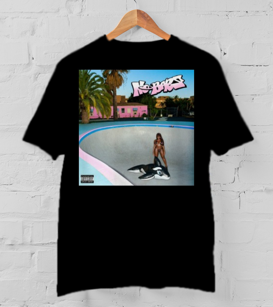 Thegirljt No Bars Inflatable Whale Pool Void Pink House Palm Trees T-Shirt