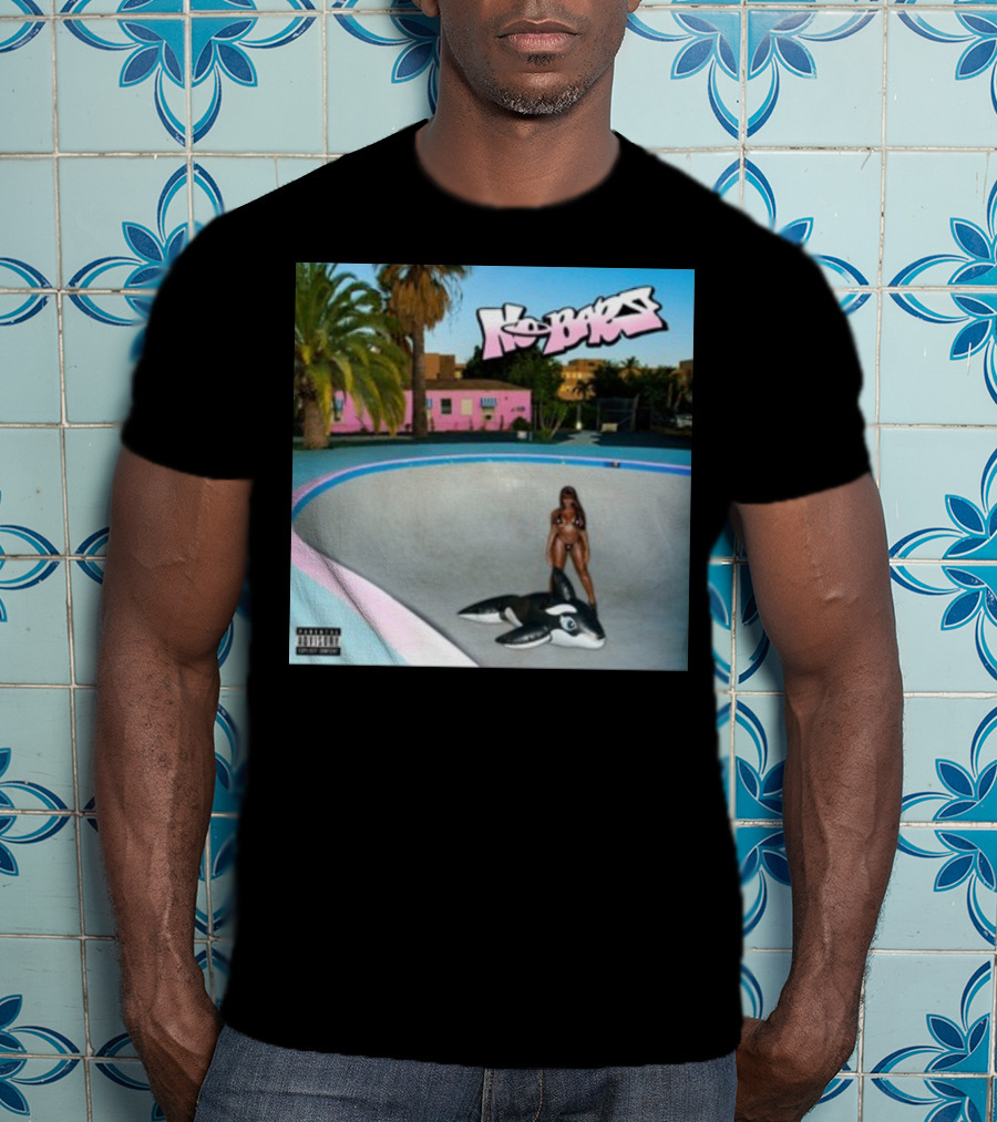 Thegirljt No Bars Inflatable Whale Pool Void Pink House Palm Trees T-Shirt