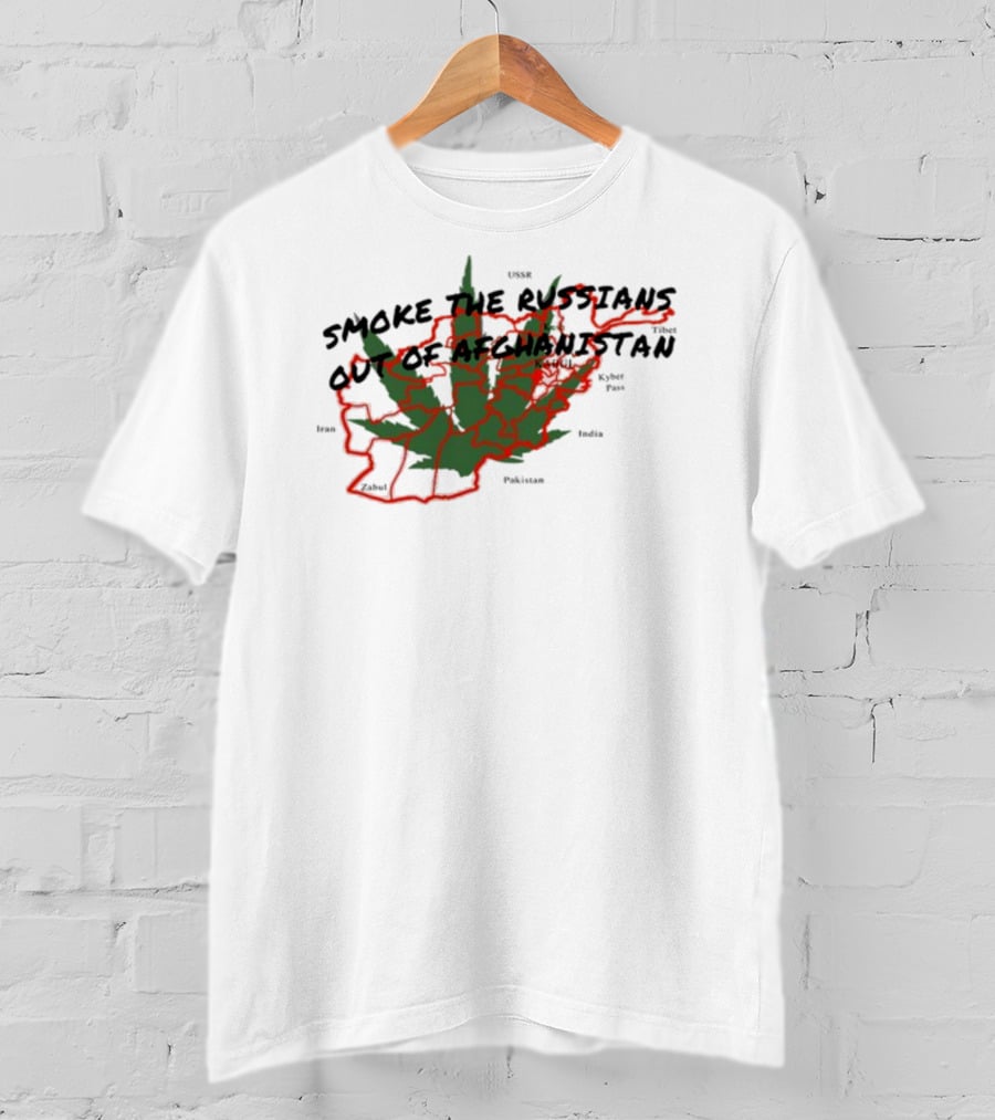 Smoke The Russians Out Of Afghanistan Map T-Shirt