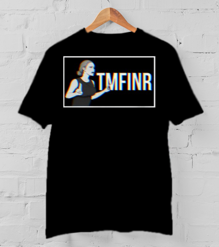 TMFINR Meme Glitch Effect Woman Pointing T-Shirt