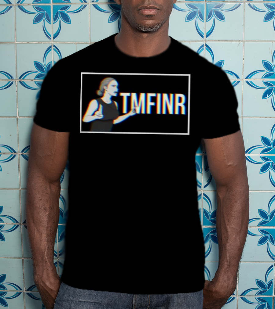 TMFINR Meme Glitch Effect Woman Pointing T-Shirt