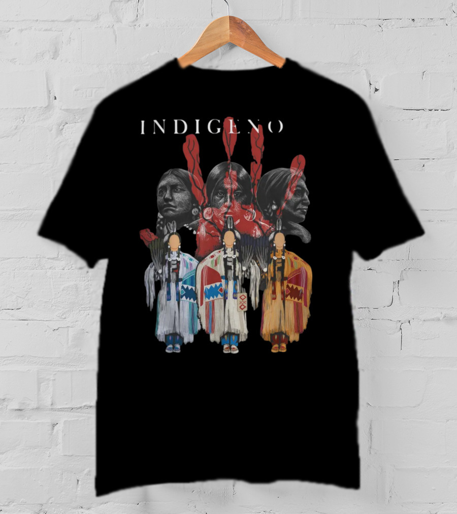 INDIGENO Native American Indigenous Red Hand Indian Ravens T-Shirt