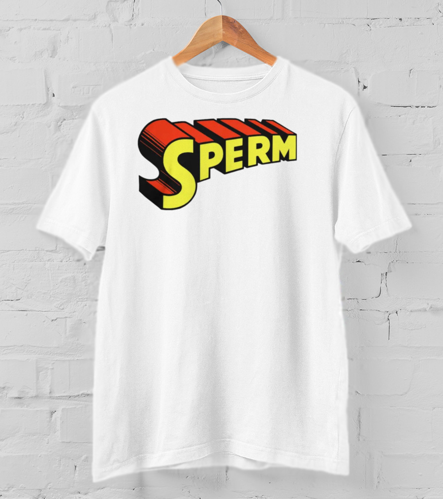Strange Superman Style Text Sperm Gorangligovic T-Shirt