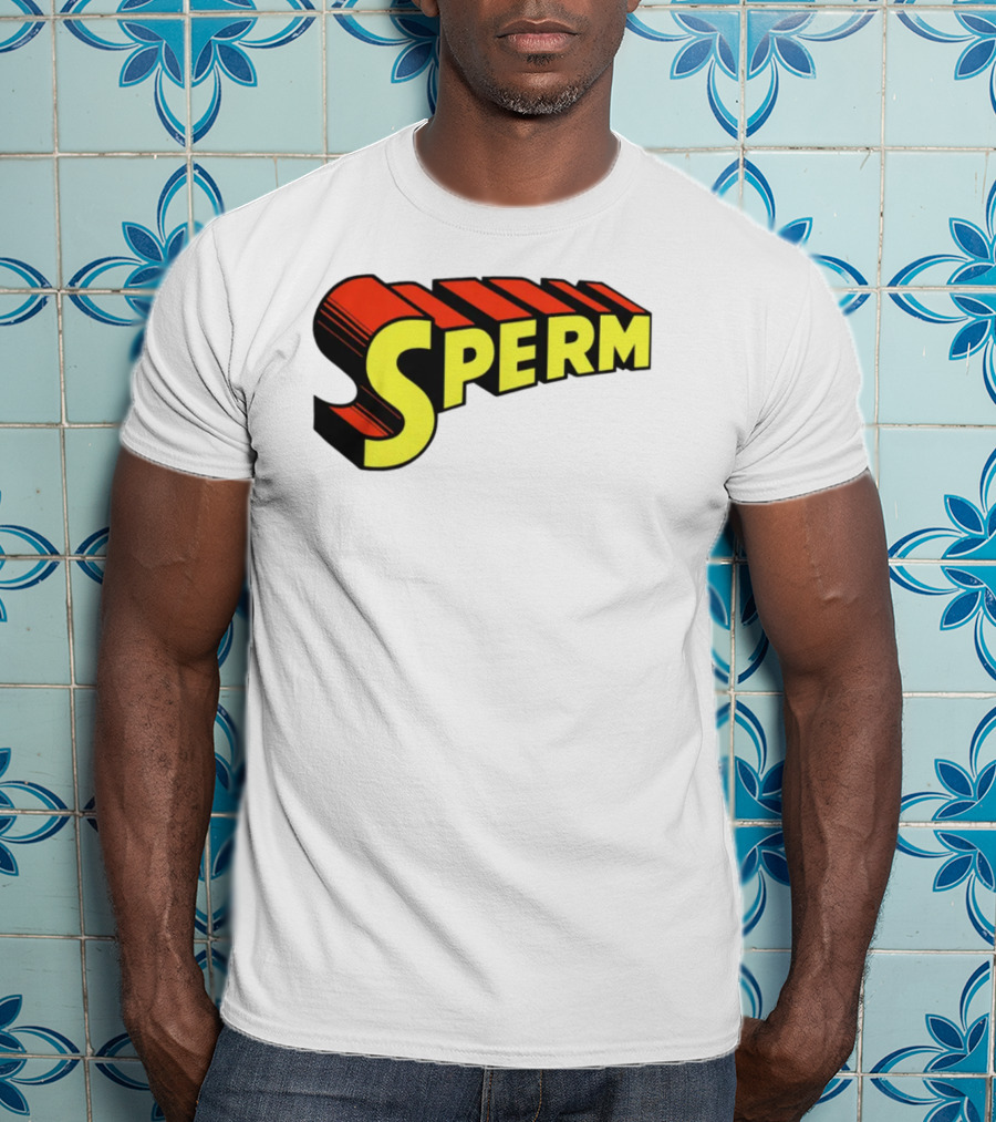 Strange Superman Style Text Sperm Gorangligovic T-Shirt