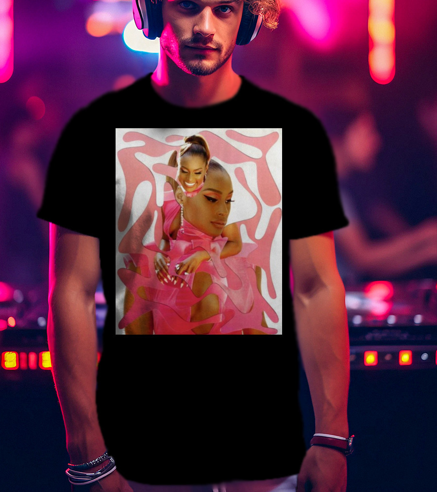 Ian Woods Issa Rae At The Barbie Fragmented Pink T-Shirt