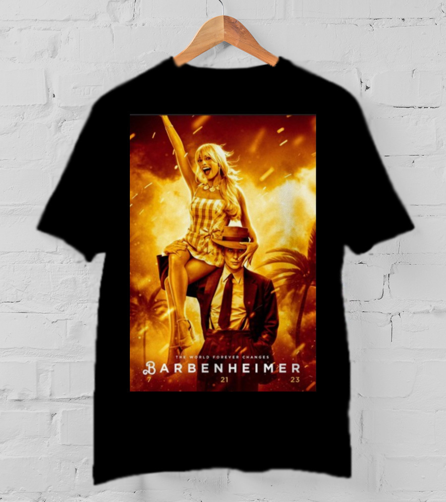 Barbenheimer 7 21 23 The World Forever Changes Stevereevesart T-Shirt