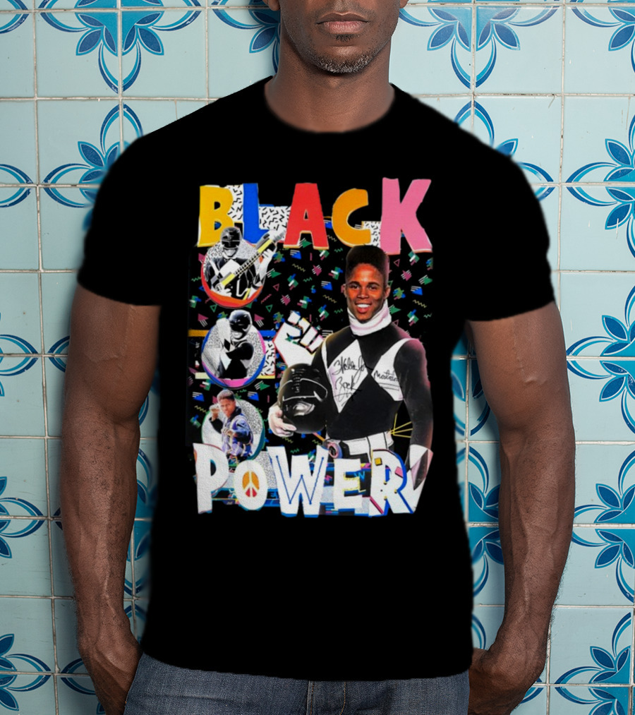 Walter Jones Black Power Peace Symbol Retro Comic T-Shirt