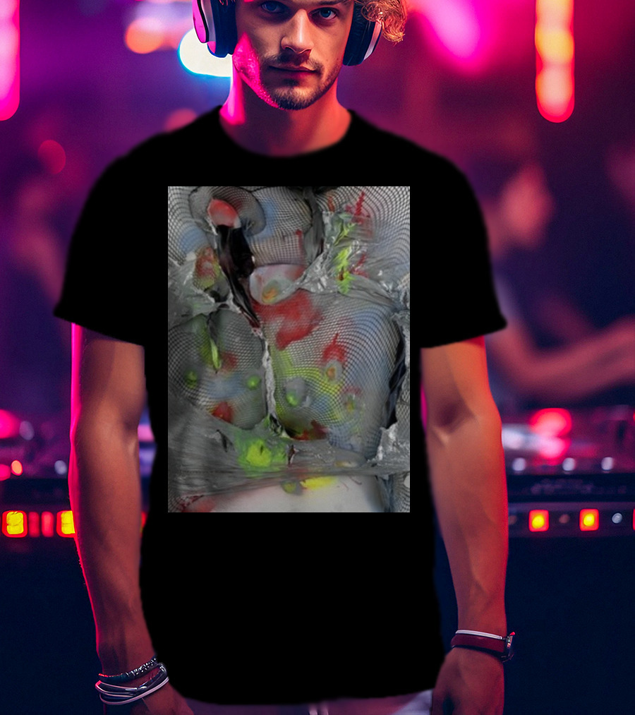 Arca1000000 ^16 Ss Abstract Mesh And Color T-Shirt