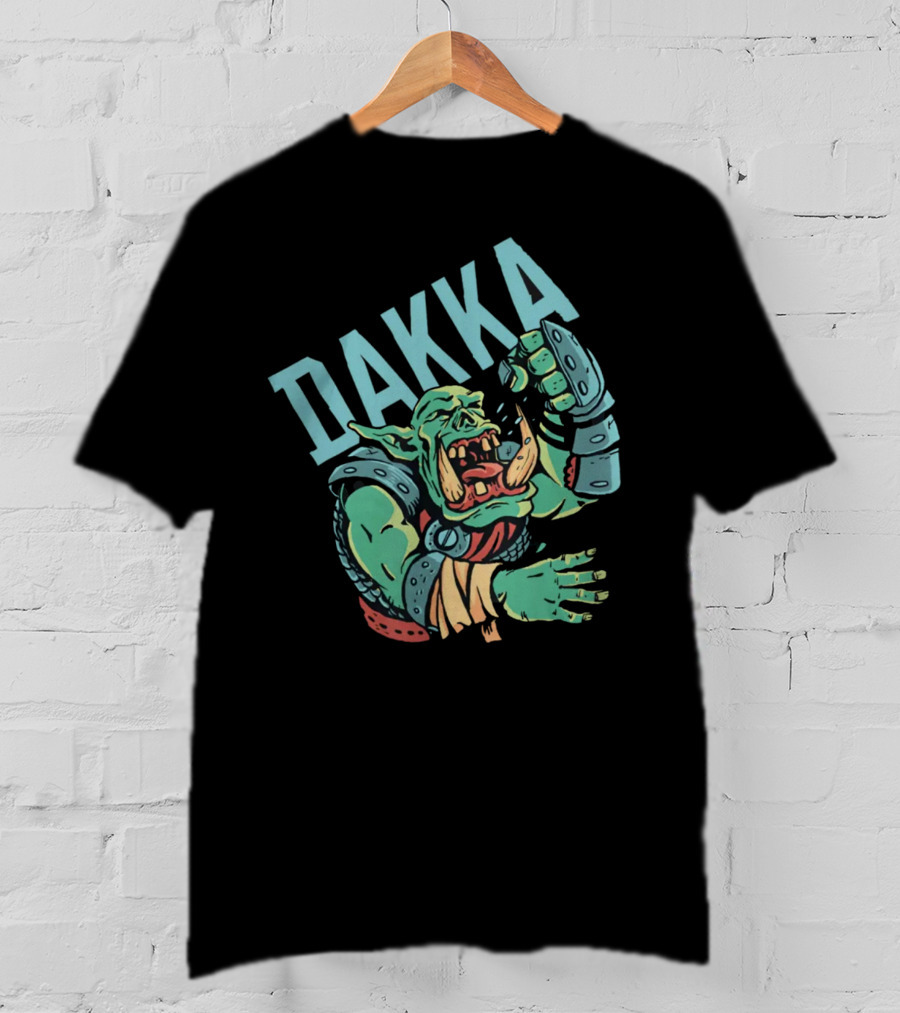 Dakka Ork Battle Cry Power Fist Armor T-Shirt