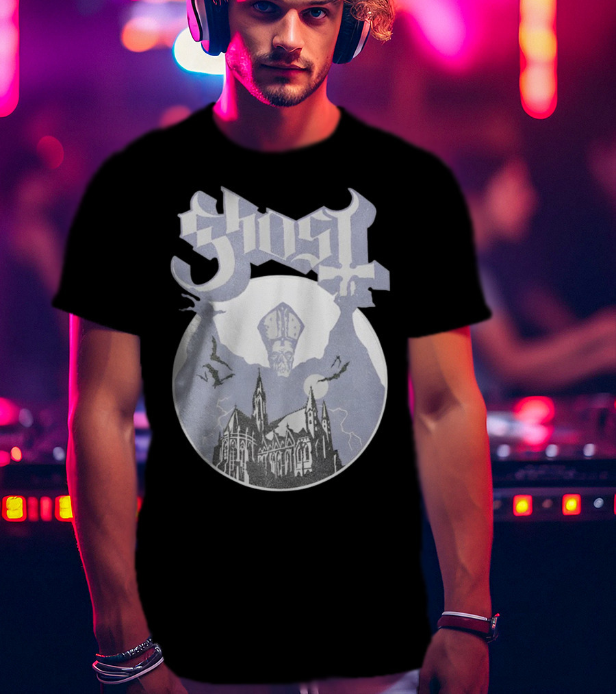 Ghost Opus Pastel Raglan Cathedral And Cardinal Bat T-Shirt