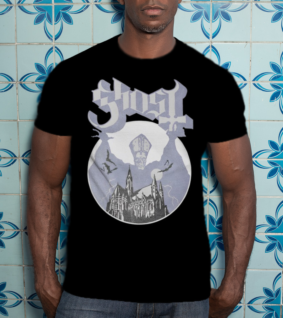 Ghost Opus Pastel Raglan Cathedral And Cardinal Bat T-Shirt