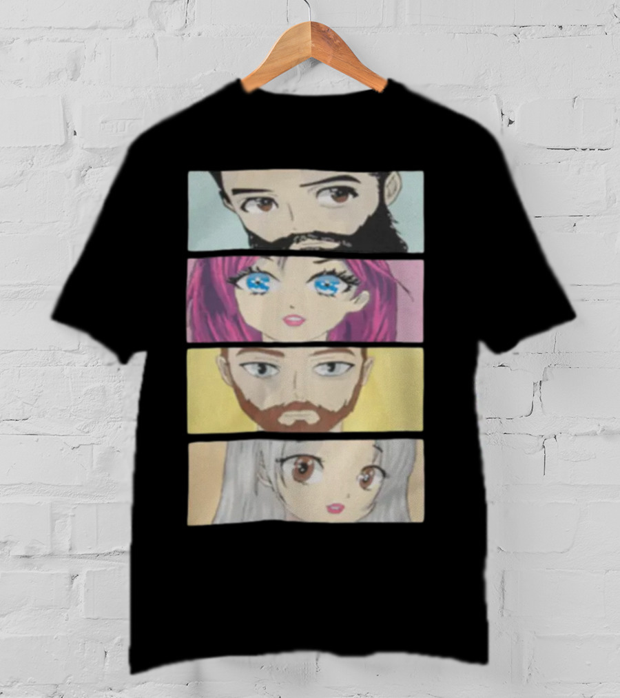 Skillet Anime Characters Manga Style Portraits T-Shirt
