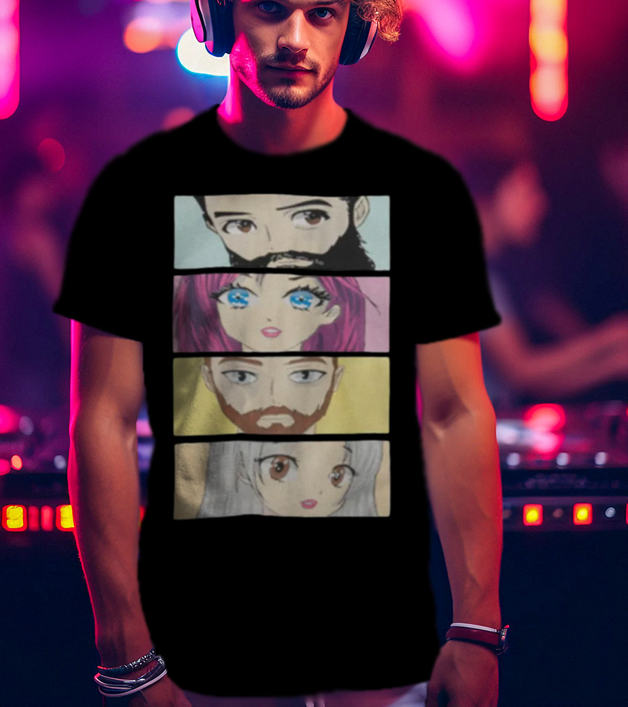Skillet Anime Characters Manga Style Portraits T-Shirt