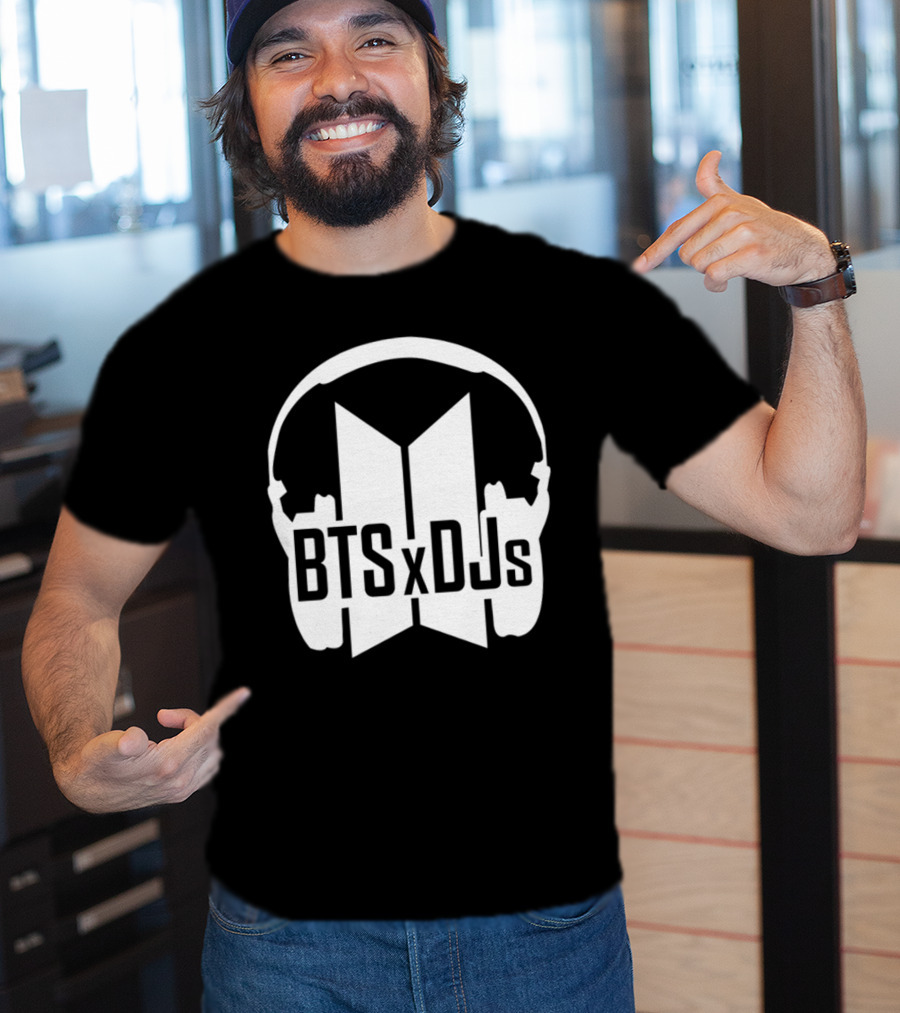 BTS X DJs Headphones Logo Collaboration T-Shirt