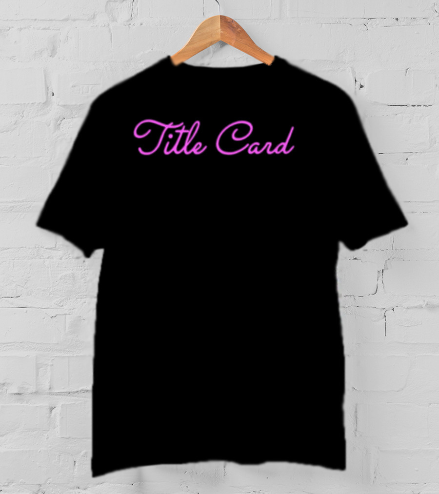 Dead Meat Title Card Neon Pink Script T-Shirt